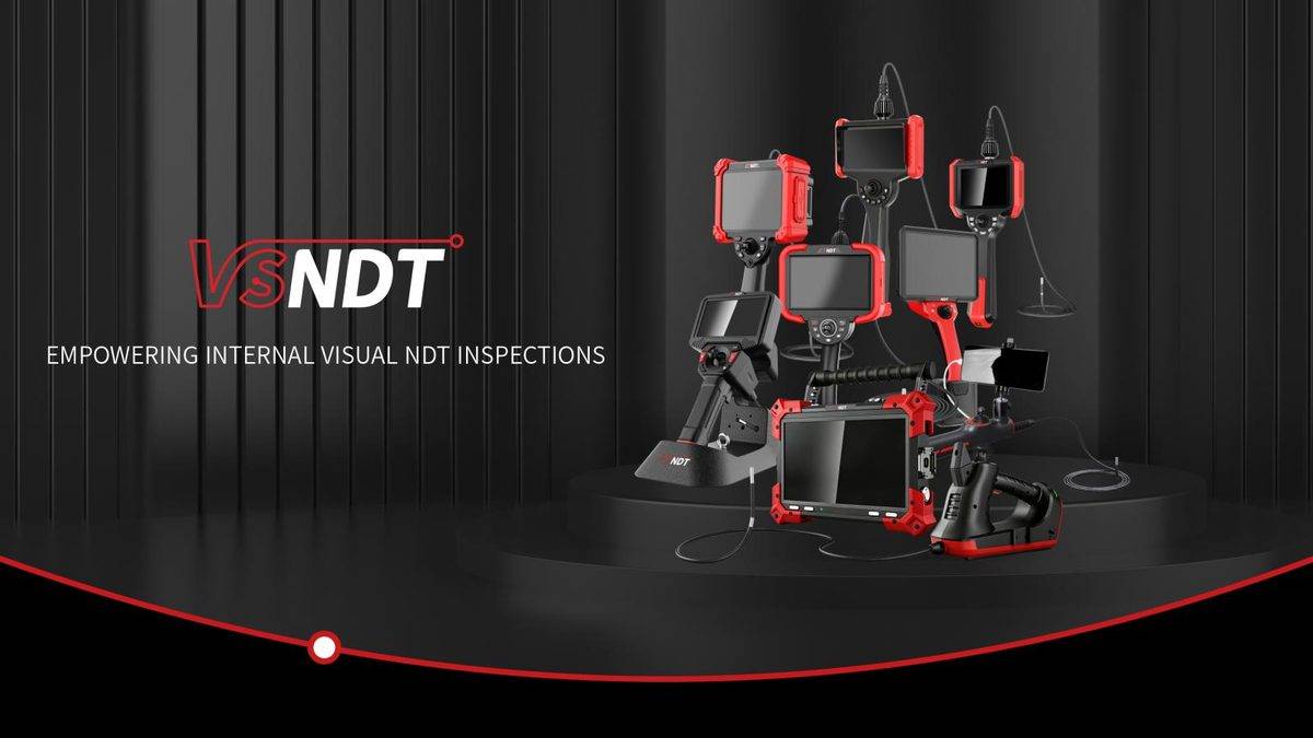 VSNDT 30-meter industrial borescope with 360° full-way articulation for non-destructive testing